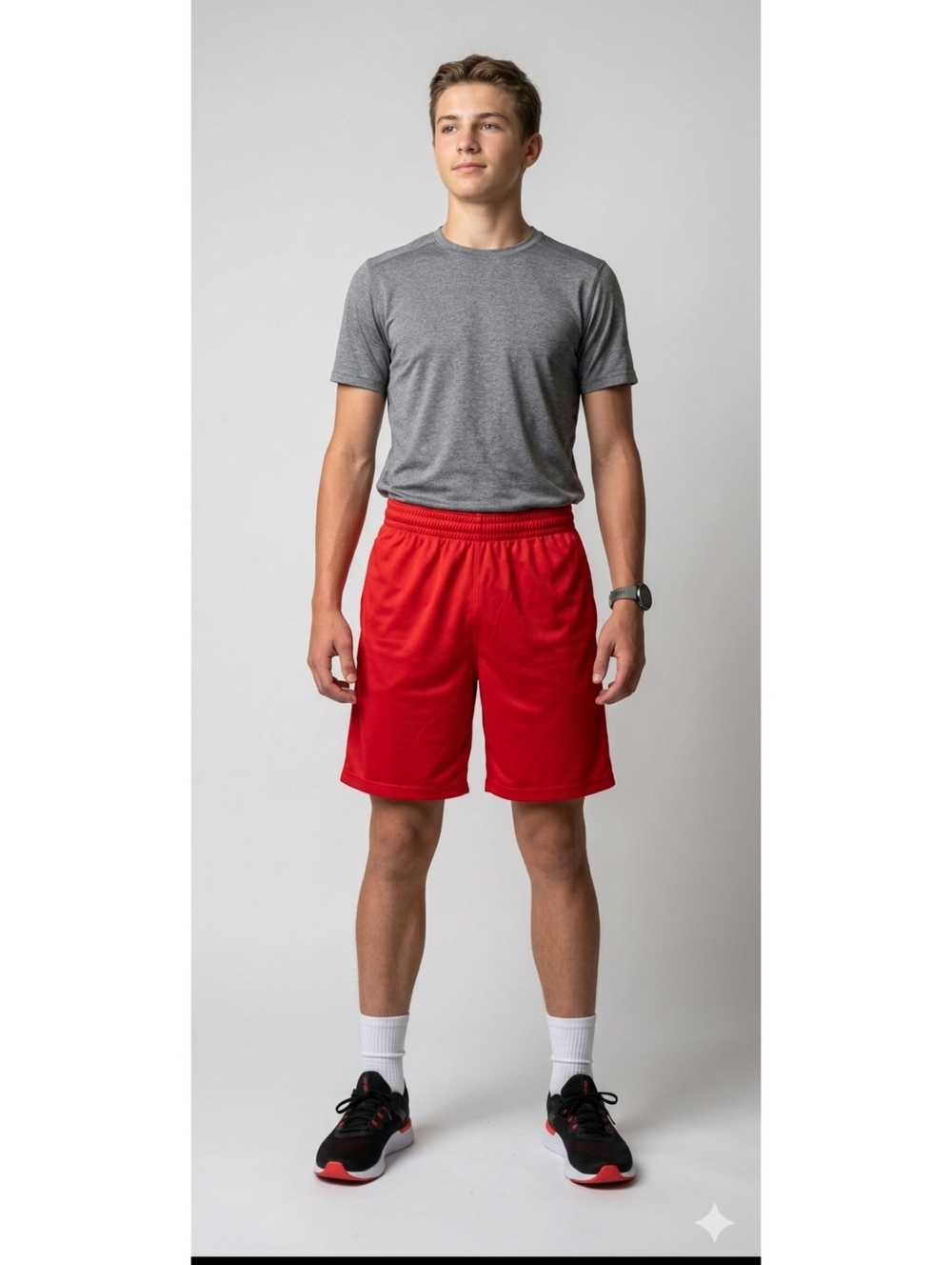Cat & Jack Red Youth Boy Athletic Shorts
